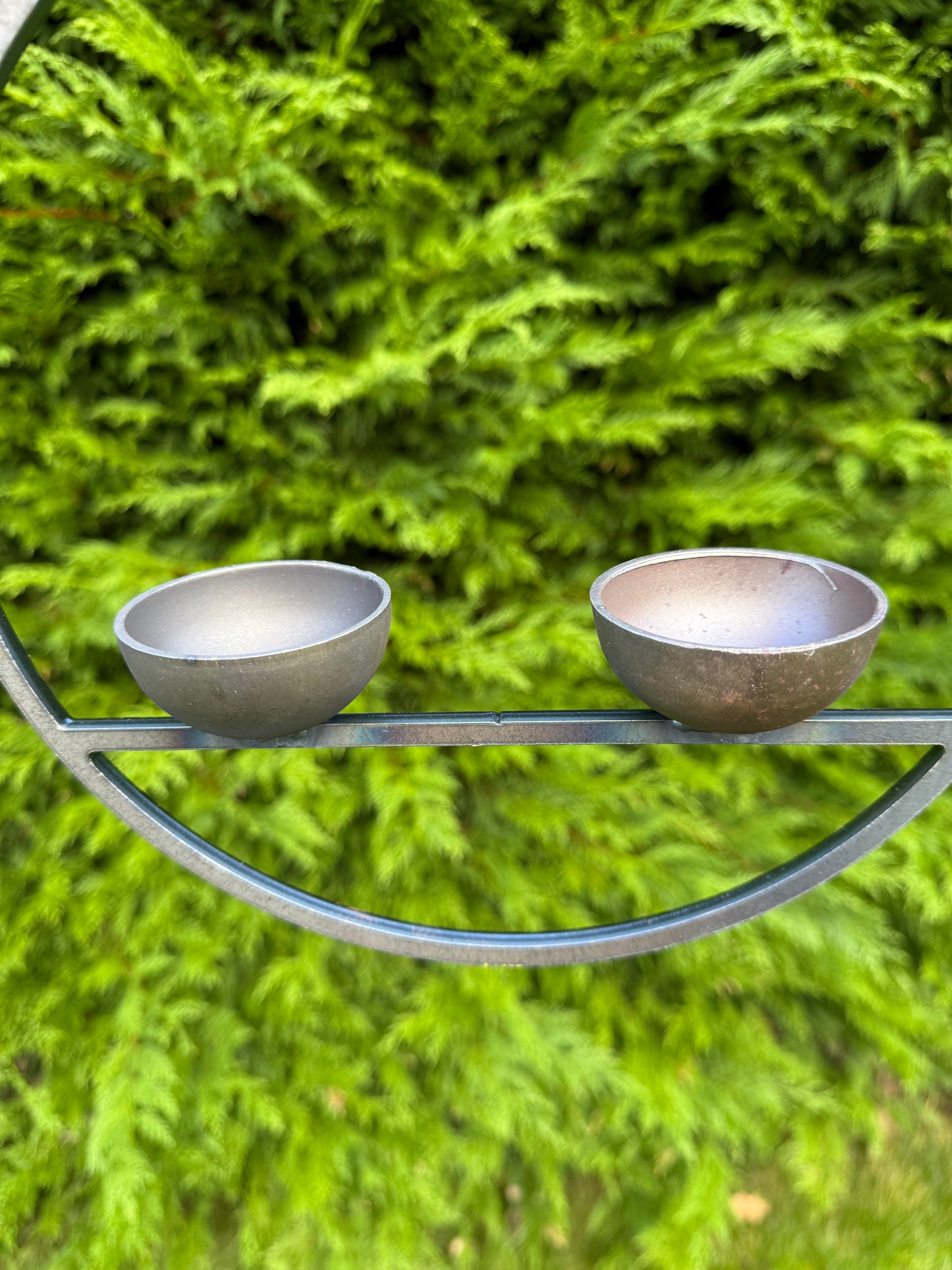 Double hanging bird feeder ring