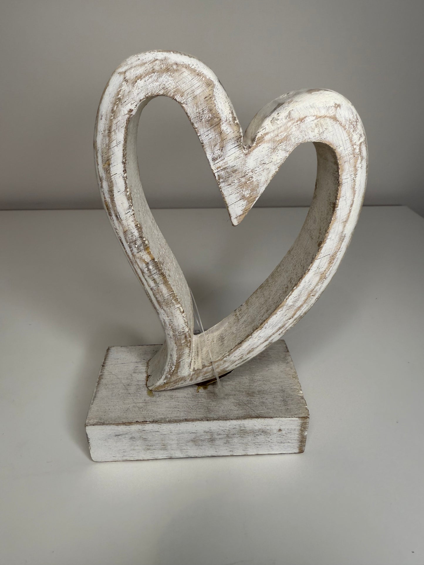 White Washed Wooden Heart