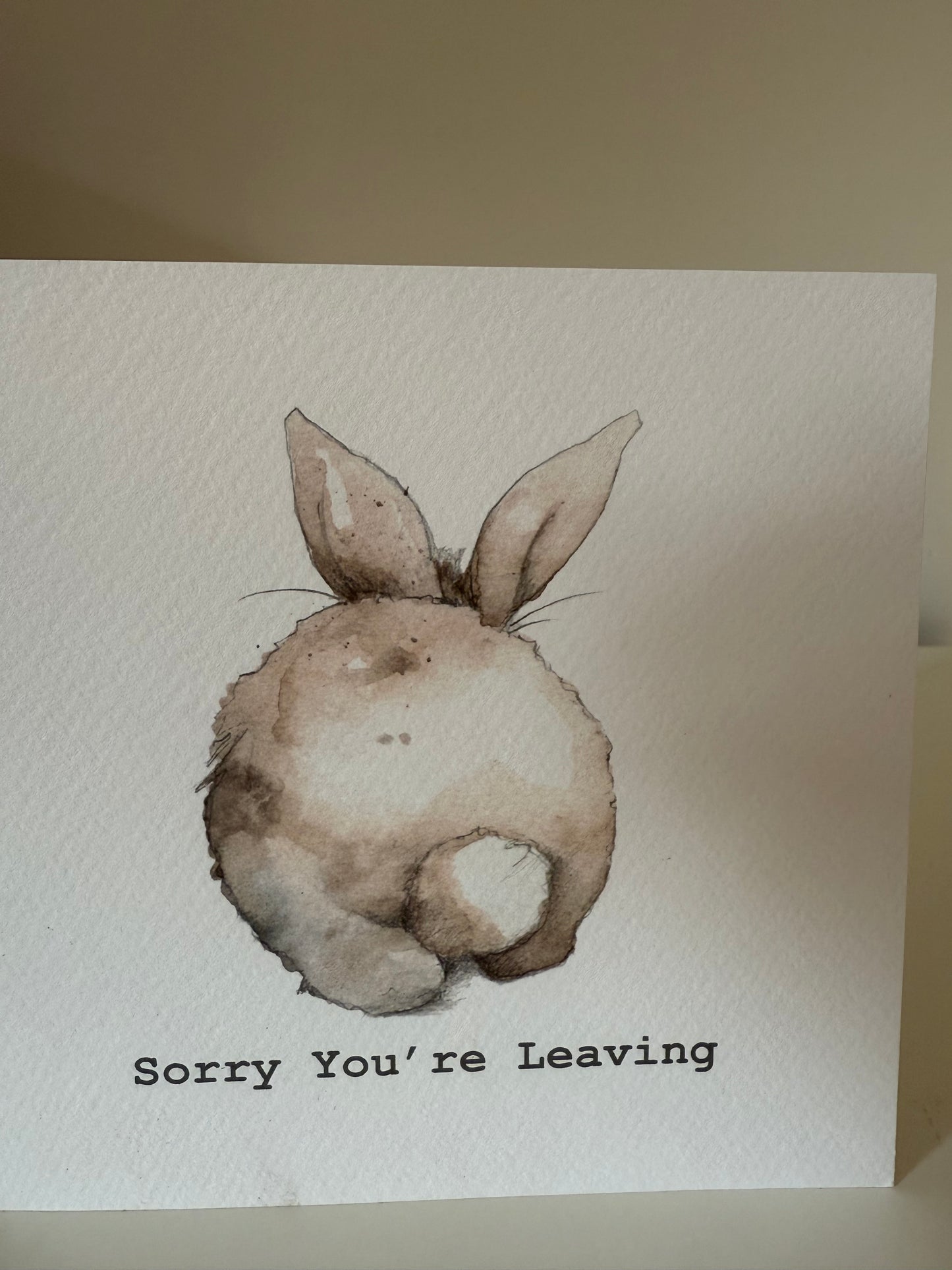 Bunny leaving card