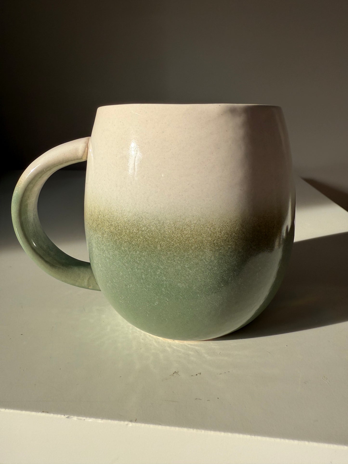 Dip Glazed Ombre Green Mug